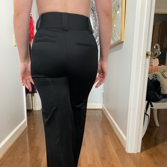 Alice & Olivia black satin dress pants sz4 - Picture 3 of 4